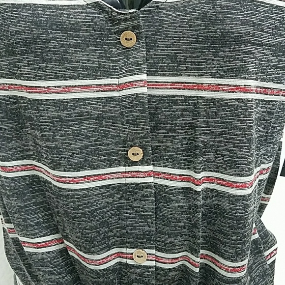 Juniors' Tie Front Stripe Top - Picture 2 of 4